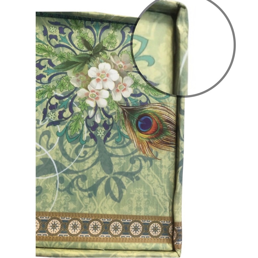 Punch Studio Cherry Blossom Peacock Decorative Flip Top Nesting Box (94811), Lg - Picture 9 of 9